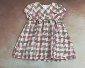 Infant Girl Pink / Tan Plaid dress