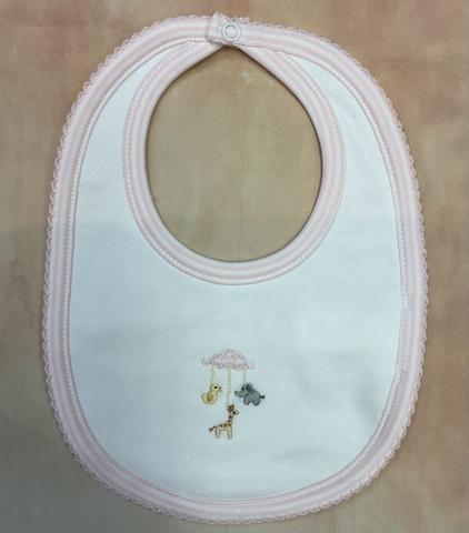 Infant baby girl animal mobile bib