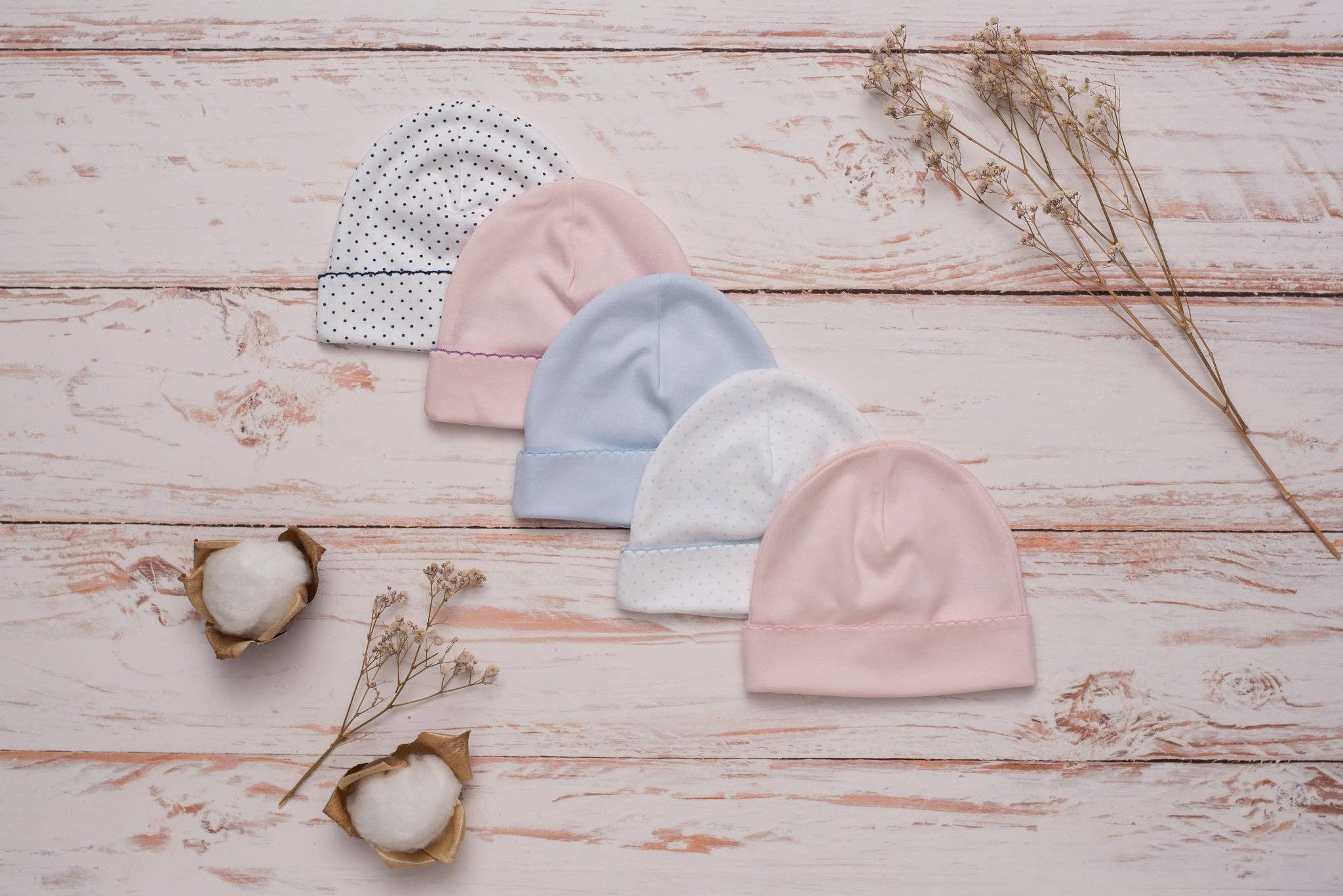 Premium Early Months Baby Hat: 0-3M / Pink-Pink