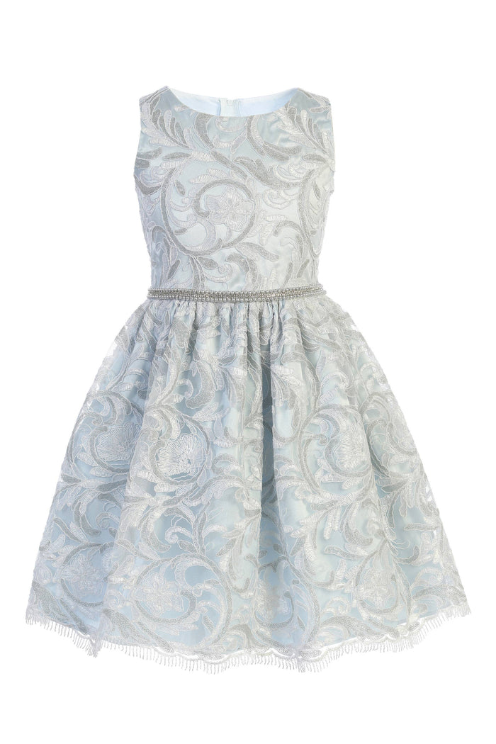 SK789 - sequin embroidered lace cocktail dress - Nenes Lullaby Boutique Inc