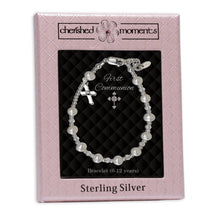 Load image into Gallery viewer, Sterling Silver Girls First Communion Rosary Bracelet Gift
