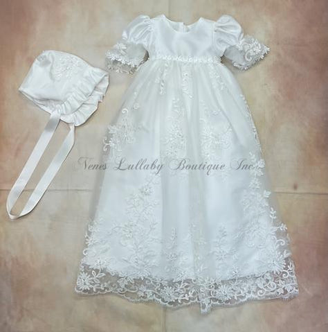 CH204MDDW Christening gown-Macis Christening Designs-Nenes Lullaby Boutique Inc
