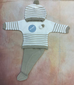 3 Piece New Born Boy Knit set J6045