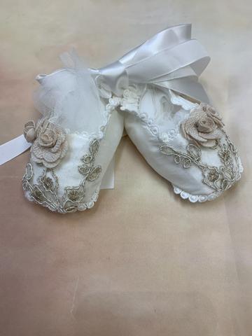 MB00258 Christening Ballet Slipper for infant-Nenes Lullaby Boutique Inc-Nenes Lullaby Boutique Inc