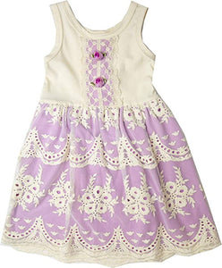 Lacy Lilac Girls Dress by Haute Baby ZLL06