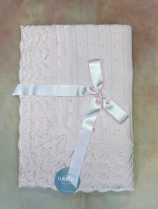 J5011 Large Pink Knit Blanket