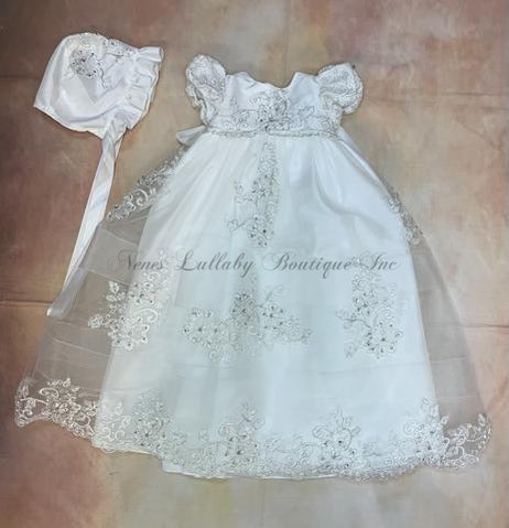 Angel CH251DWMD Girls Christening gown-Macis Christening Designs-Nenes Lullaby Boutique Inc