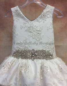 Becky Communion Dress by Piccolo Bacio Couture-Piccolo Bacio Designer Couture Communion Dresses-Nenes Lullaby Boutique Inc