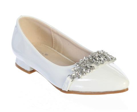 Girls White Communion Shoes S146