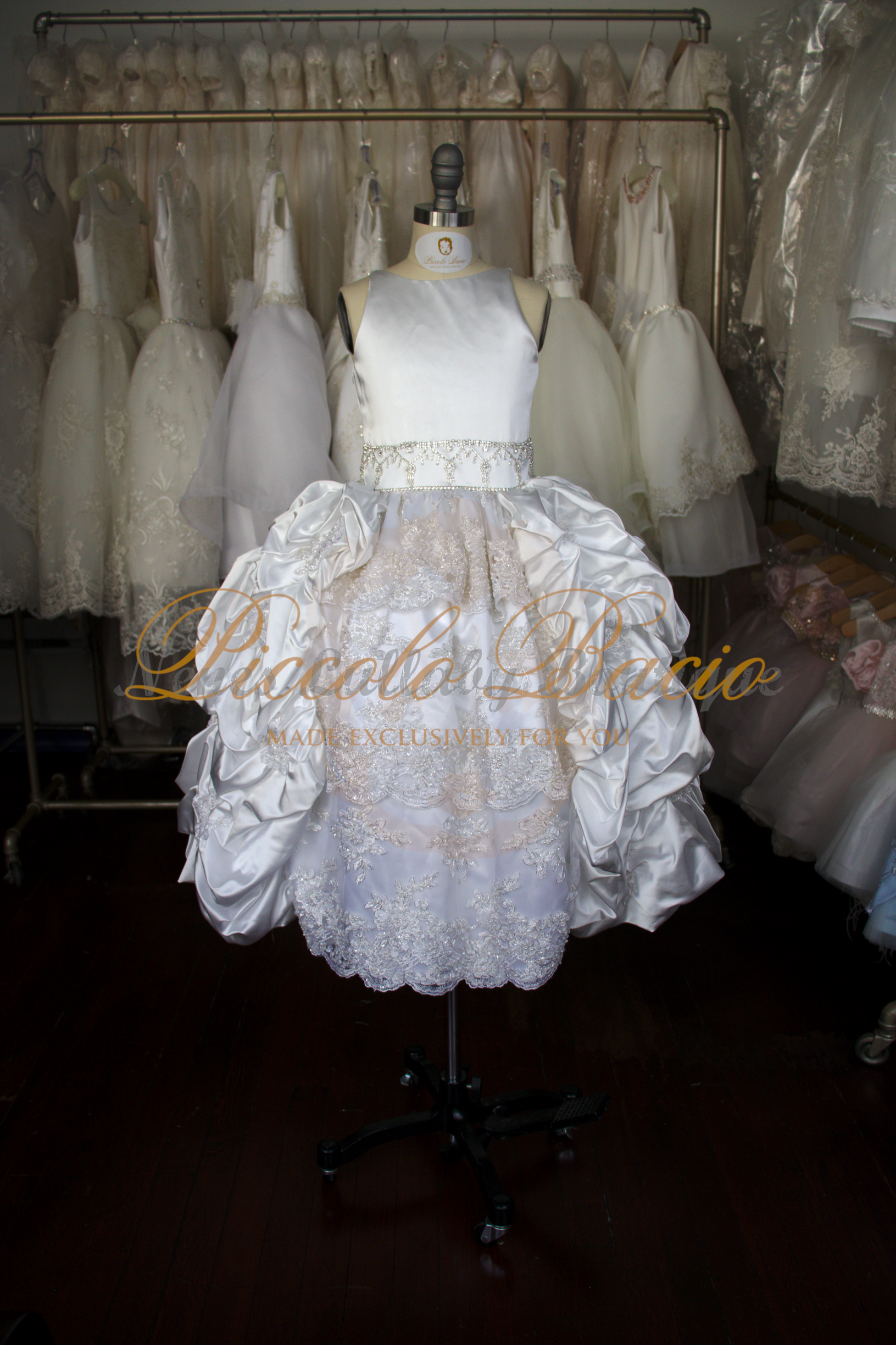 Celeste Communion dress  by Piccolo Bacio Ave Maria Prestige Collection