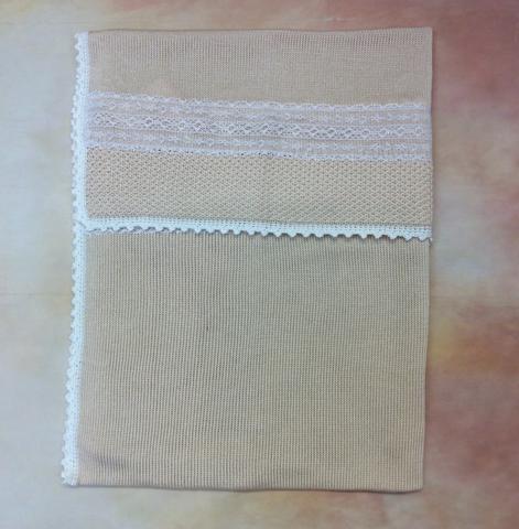 100% Ivory / lace Pima Cotton Baby Girl Blanket-Nenes Lullaby Boutique Inc-Nenes Lullaby Boutique Inc