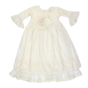 Frilly Frocks Juliet Gown with matching bonnet FJU01