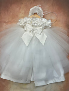 Linda Girls Christening Gown by Piccolo Bacio Couture