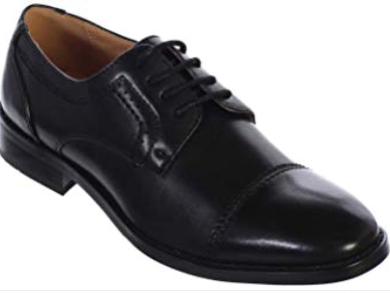 TS131BK boy black leather shoes-Nenes Lullaby Boutique Inc-Nenes Lullaby Boutique Inc
