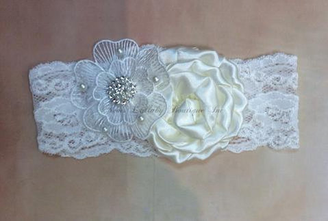 Audrey Baby Girl Vintage Lace Headband-Katie Rose-Nenes Lullaby Boutique Inc