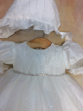 Load image into Gallery viewer, Joie Beautiful re-embroidered sequence Christening Gown With Matching Bonnet-Nenes Lullaby Boutique Inc-Nenes Lullaby Boutique Inc
