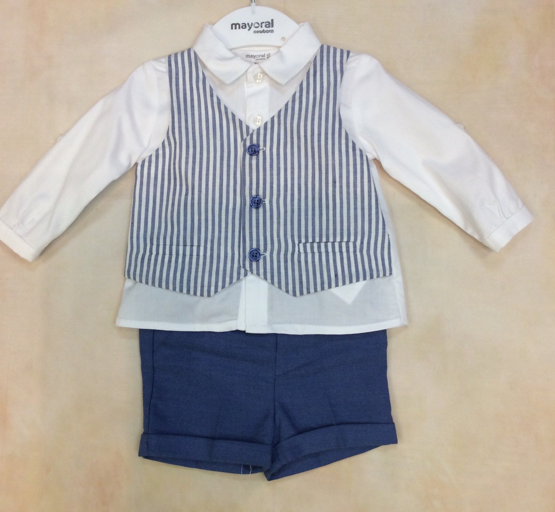 Baby Boy Vest shirt & pant set MY1269-Nenes Lullaby Boutique Inc-Nenes Lullaby Boutique Inc