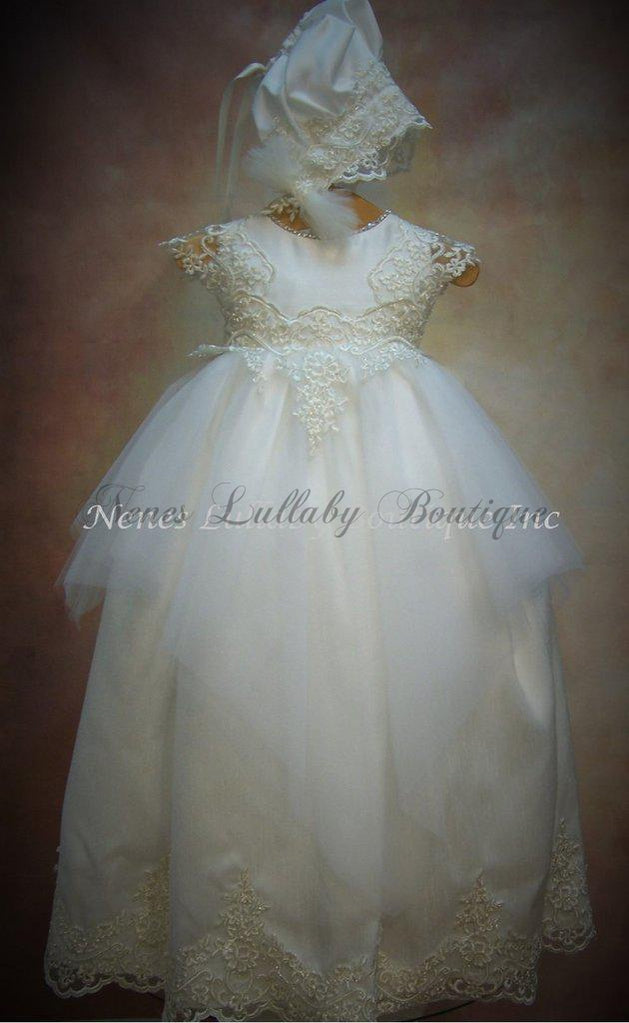 Magdalena Christening Gown by Piccolo Bacio-Piccolo Bacio Christening-Nenes Lullaby Boutique Inc