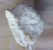 Load image into Gallery viewer, PB_Carmela Girls Diamond White Silk Christening Gown-Piccolo Bacio Christening-Nenes Lullaby Boutique Inc