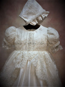 Piccolo Bacio Girls Christening Gown Marcela-Piccolo Bacio Christening-Nenes Lullaby Boutique Inc