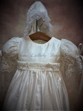 Load image into Gallery viewer, Piccolo Bacio Girls Silk Diamond White Christening gown Christine-Piccolo Bacio Christening-Nenes Lullaby Boutique Inc
