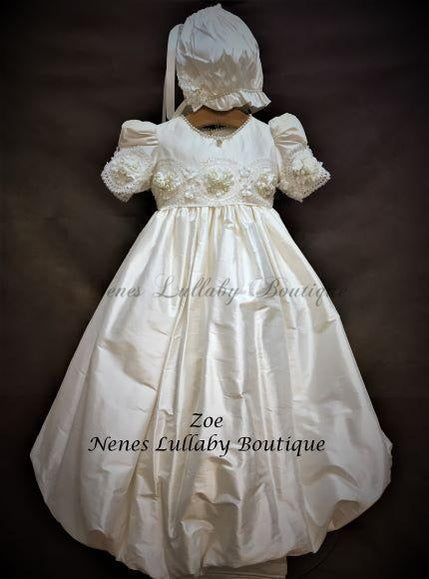 Piccolo Bacio Girls Christening Gown Zoe-Piccolo Bacio Christening-Nenes Lullaby Boutique Inc