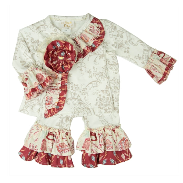 YAGO4 Autumn Grace Infant baby Criss Cross Set-Haute Baby & Frilly Frocks-Nenes Lullaby Boutique Inc