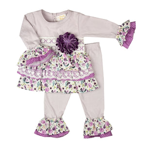 YPP05 Girls Plum Perfect by Haute Baby Swing Set-Haute Baby & Frilly Frocks-Nenes Lullaby Boutique Inc