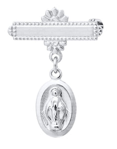 Baby Sterling Silver Jewelry bar pin w/miraculous drop KKABS2-Marathon-Nenes Lullaby Boutique Inc