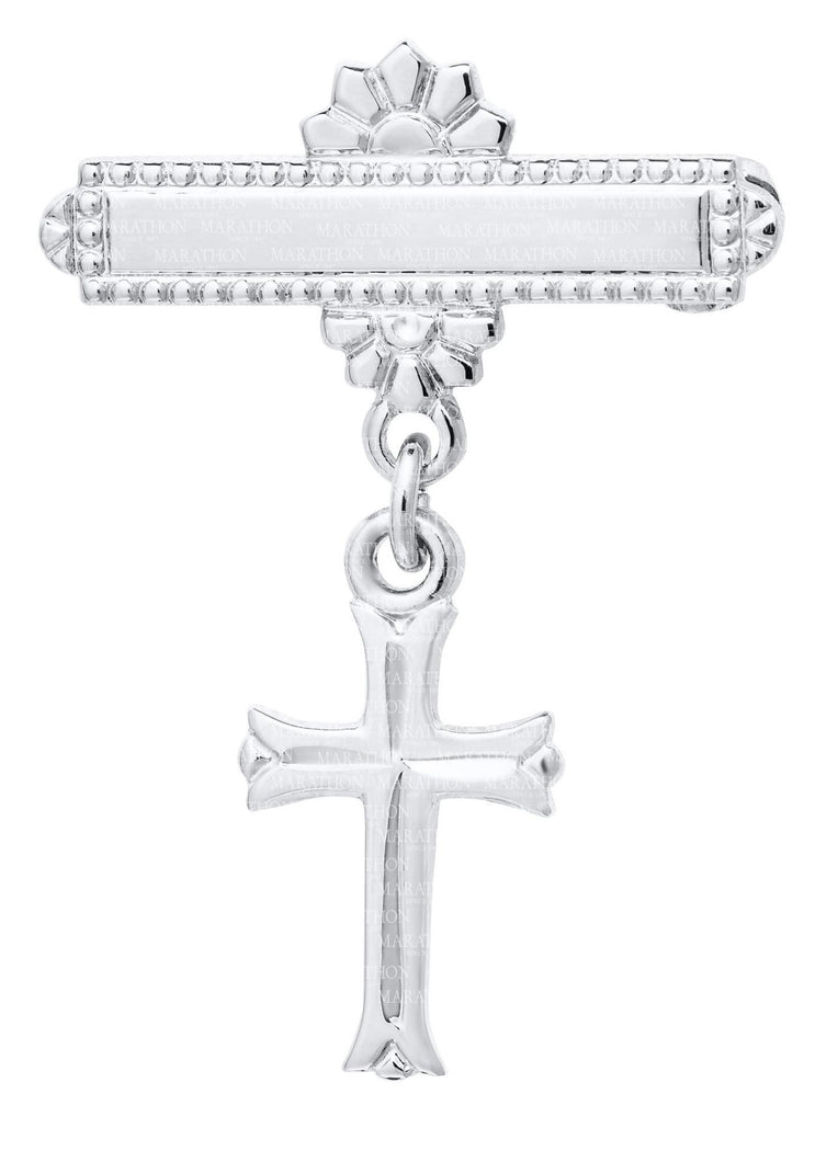 Baby Sterling silver jewelry bar in w/cross KKABS3-Marathon-Nenes Lullaby Boutique Inc