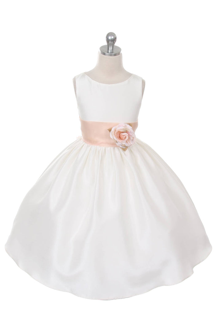 Poly Silk Flower Girl Dress