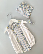 Load image into Gallery viewer, Infant girl layette romper &amp; matching bonnet