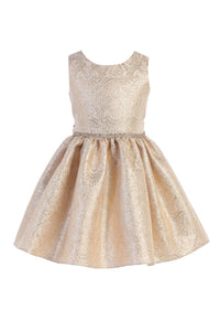 Girls Holiday or Occasion ornate imperial brocade Occasion Party Dress