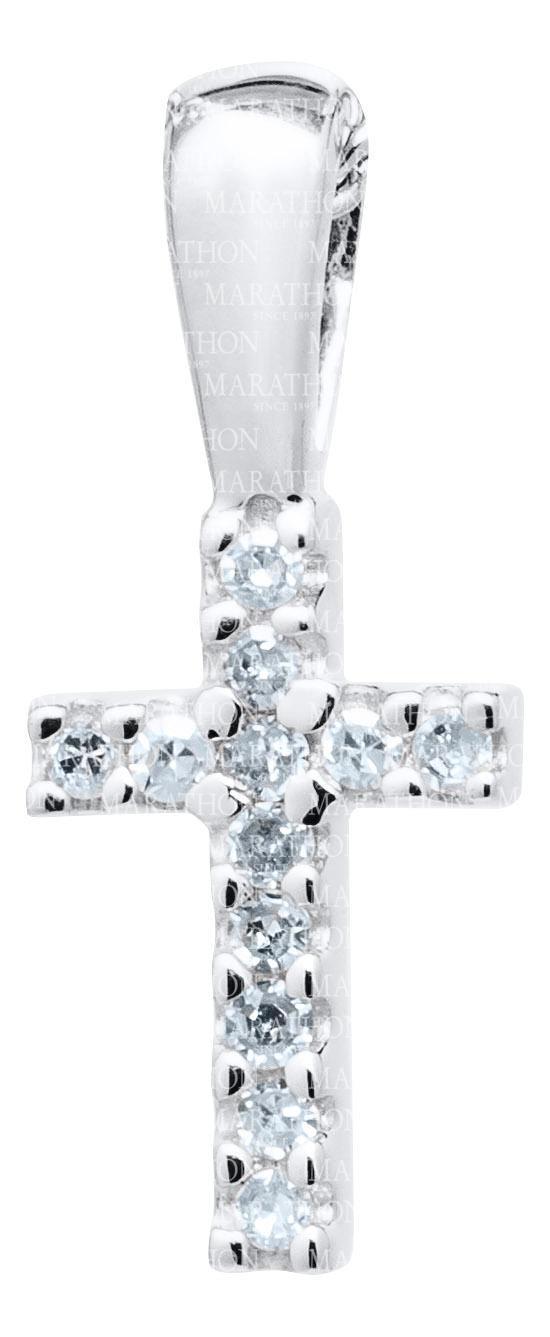 Baby Sterling Silver cross with Diamond KKP721-Marathon-Nenes Lullaby Boutique Inc