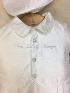 PB_Bernard Shantung Boys Christening outfit by Piccolo Bacio PB_Bernard_shg_ss_lp-Piccolo Bacio Christening-Nenes Lullaby Boutique Inc