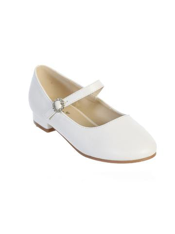 Girls White or Ivory flat Communion Shoes-Benjamin Walk-Nenes Lullaby Boutique Inc