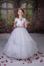 Load image into Gallery viewer, Girl White Communion Dress by Sweetie Pie Style# 4050 Tea or Full Length