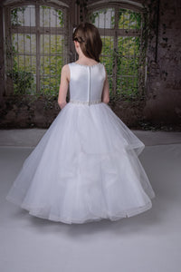 Girl White Communion Dress by Sweetie Pie Style# 4050 Tea or Full Length