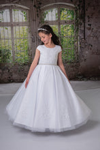 Load image into Gallery viewer, Girl White or Ivory Communion Dress by Sweetie Pie Style# 4065D Tea or Full Length